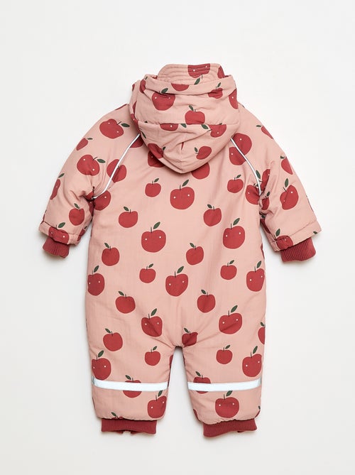 Tutina imbottita stampata foderata in pile - Kiabi