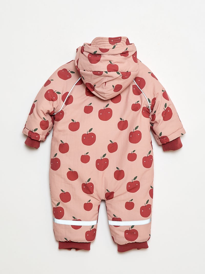 Tutina imbottita stampata foderata in pile Rosa - Kiabi