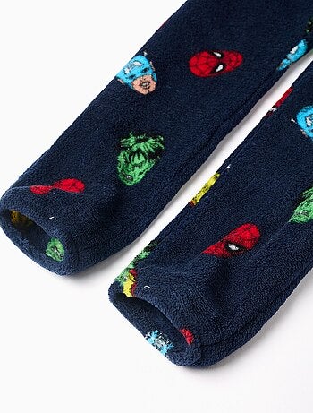 Tutina in coral fleece con motivo marvel