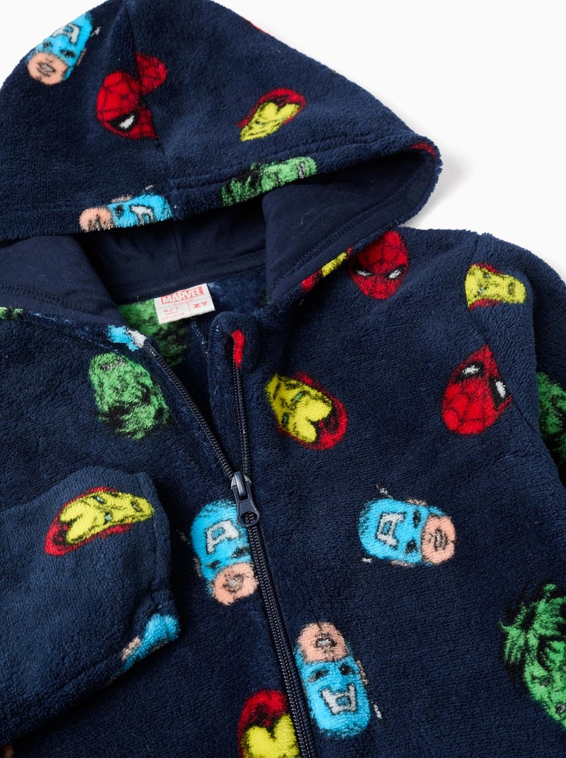 Tutina in coral fleece con motivo marvel Blu scuro - Kiabi