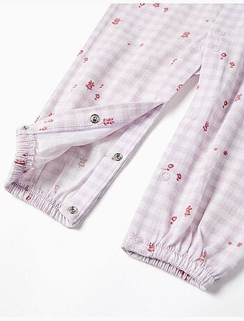 Tutina in cotone a quadretti