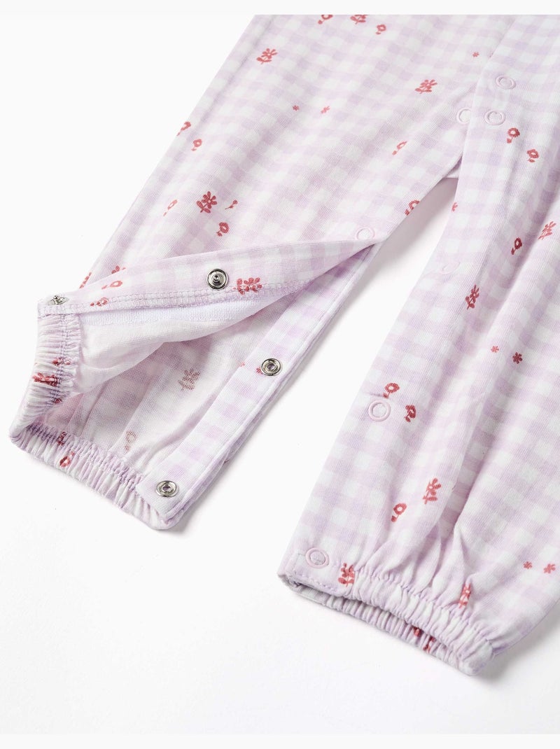 Tutina in cotone a quadretti Rosa chiaro - Kiabi