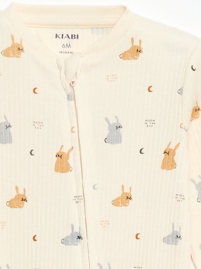 Tutina in cotone Bianco - Kiabi