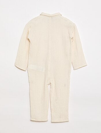 Tutina in cotone con motivo all-over