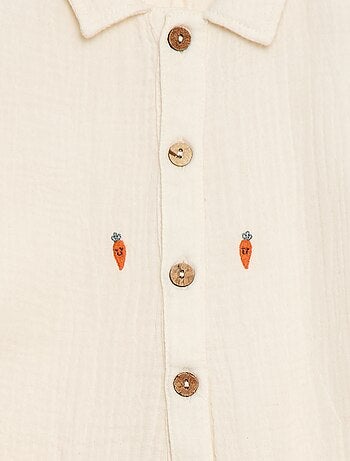 Tutina in cotone con motivo all-over