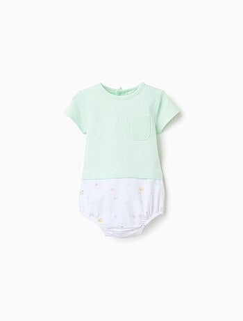 Tutina in cotone con motivo con conchiglie