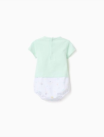 Tutina in cotone con motivo con conchiglie