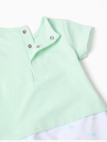 Tutina in cotone con motivo con conchiglie