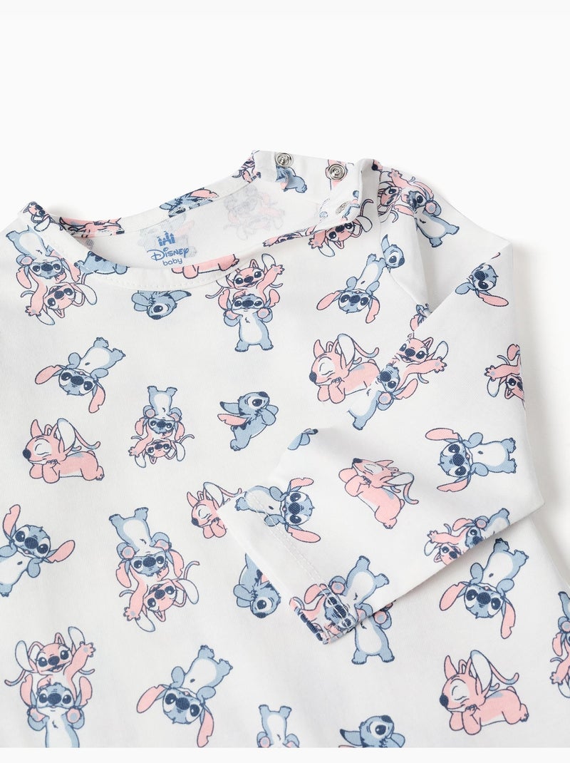 Tutina in cotone con motivo Stitch Beige chiaro - Kiabi