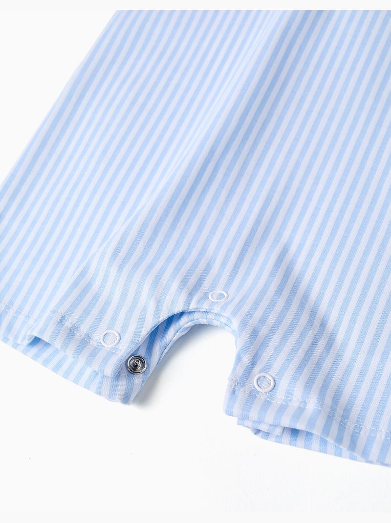 Tutina in cotone con righe Blu chiaro - Kiabi