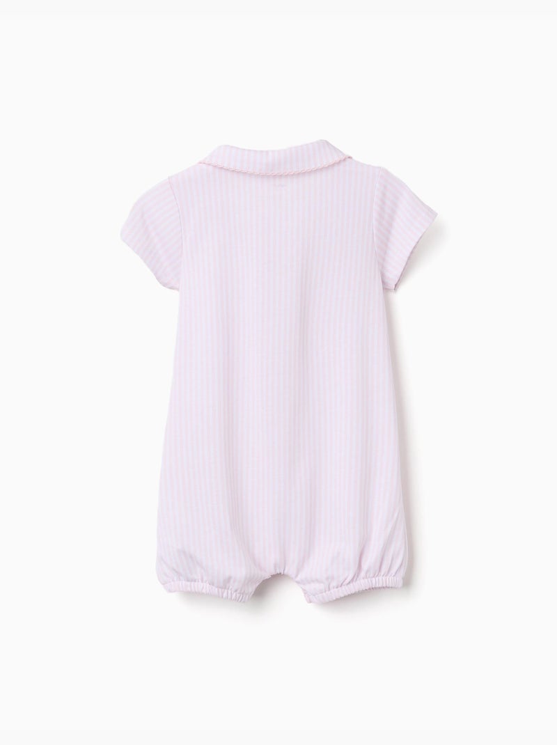 Tutina in cotone con righe Rosa chiaro - Kiabi