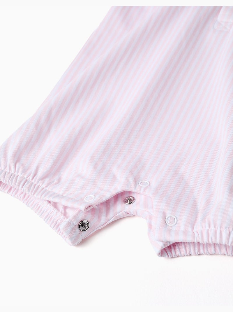 Tutina in cotone con righe Rosa chiaro - Kiabi