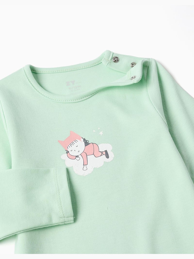 Tutina in cotone con stampa Verde chiaro - Kiabi