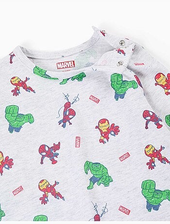 Tutina in cotone con stampe Marvel