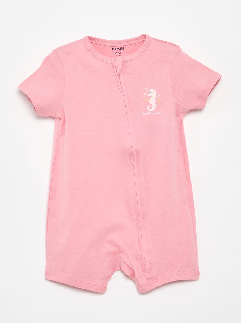 Tutina in cotone Rosa - Kiabi