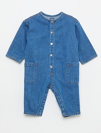 Tutina in jeans con tasche applicate