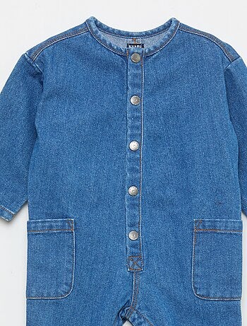 Tutina in jeans con tasche applicate