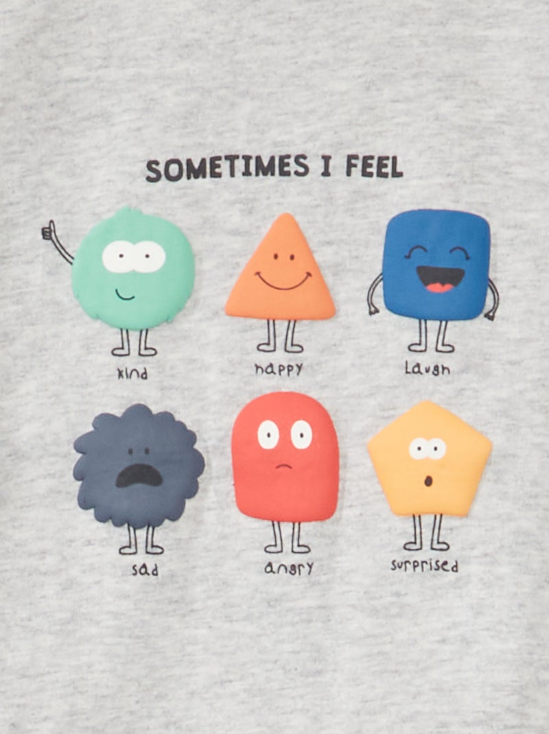 Tutina in jersey con stampa GRIGIO - Kiabi