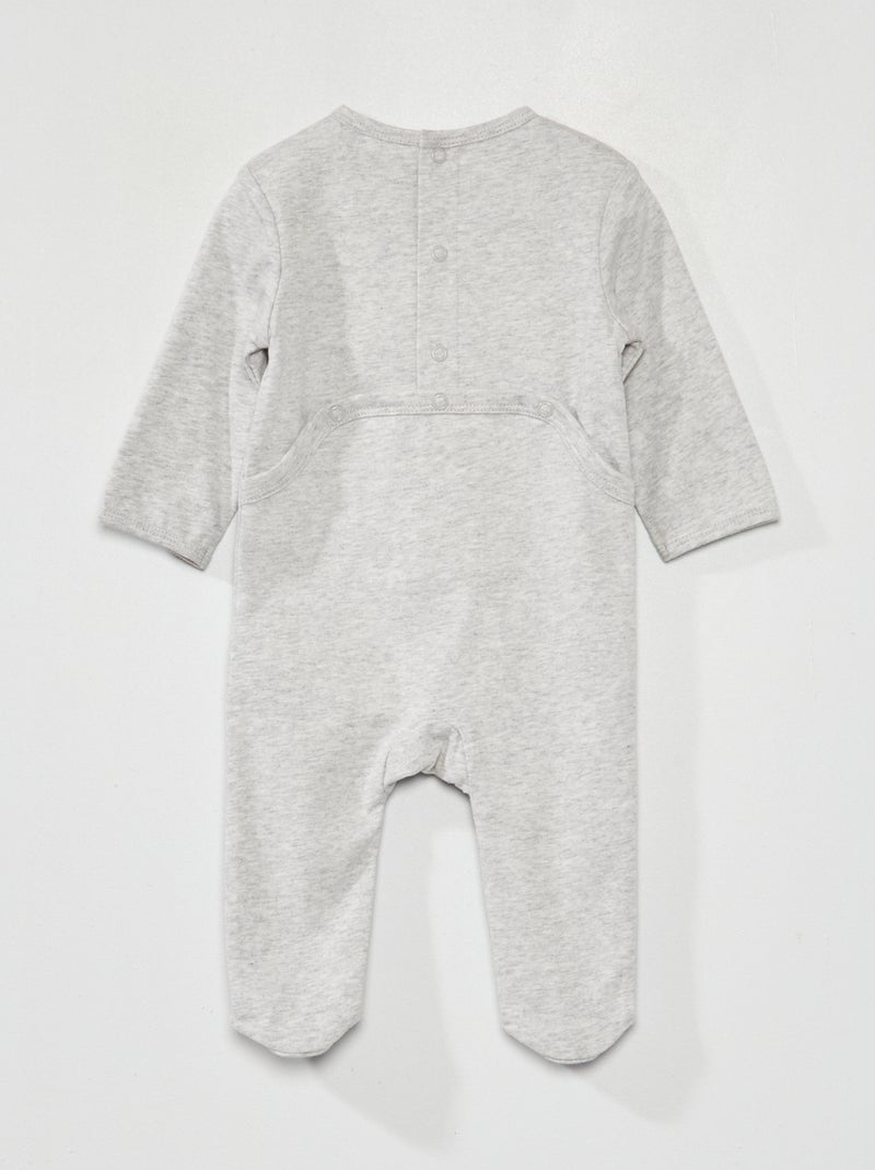 Tutina in jersey con stampa GRIGIO - Kiabi