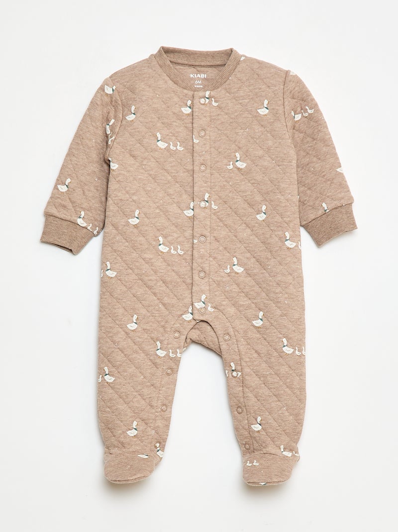 Tutina in jersey di cotone Beige - Kiabi