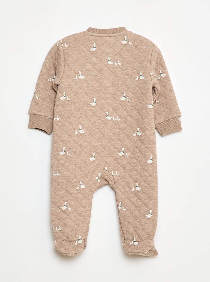 Tutina in jersey di cotone Beige - Kiabi