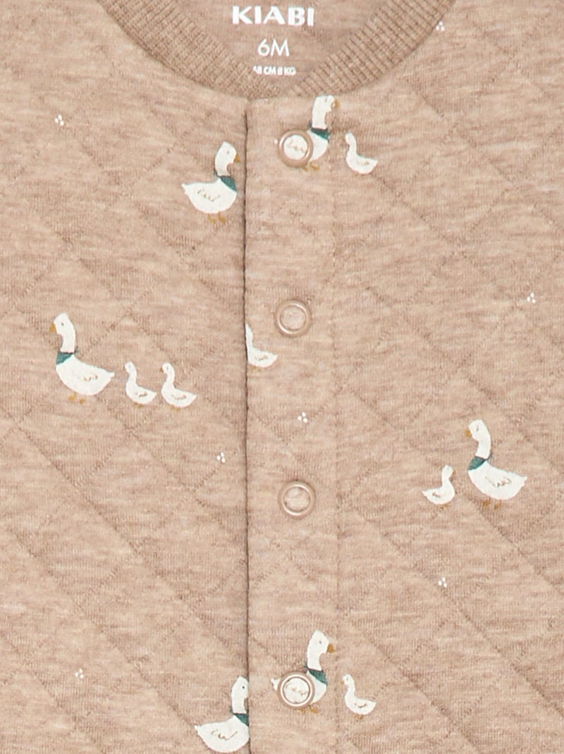 Tutina in jersey di cotone Beige - Kiabi