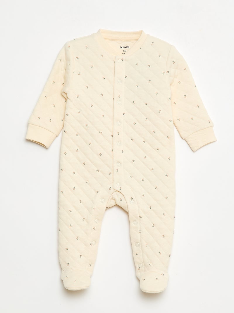 Tutina in jersey di cotone Bianco - Kiabi