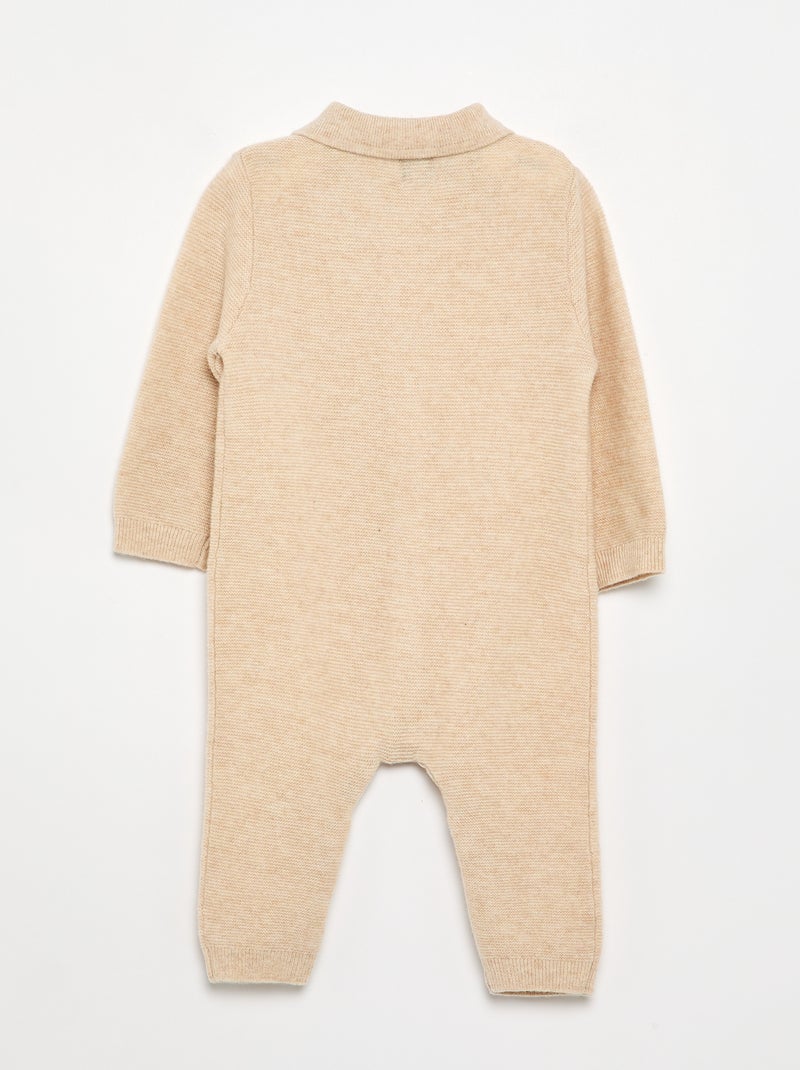 Tutina in lana e cashmere - Premium Beige - Kiabi