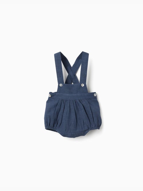 Tutina in lino con bretelle regolabili You&Me - Kiabi