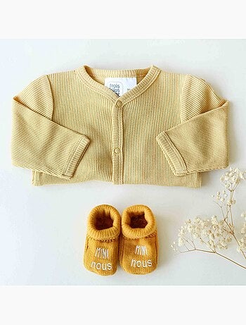 Tutina in maglia a costine di cotone