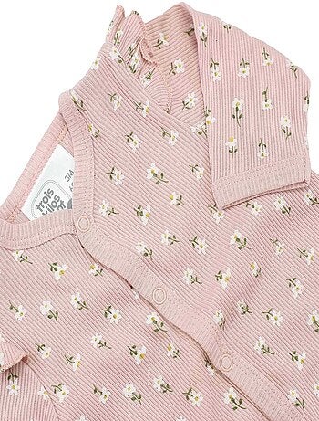 Tutina in maglia a costine di cotone