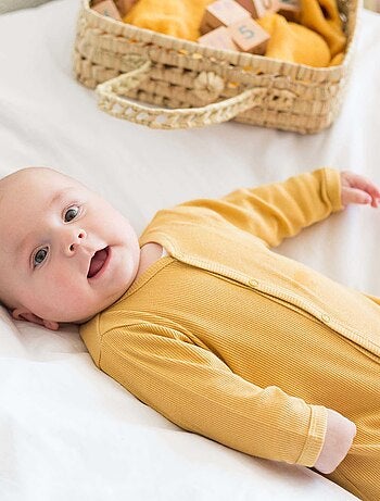 Tutina in maglia a costine di cotone