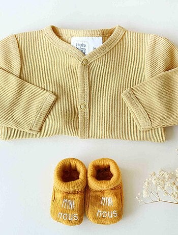 Tutina in maglia a costine di cotone