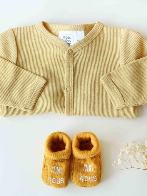 Tutina in maglia a costine di cotone - Kiabi