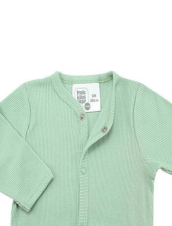 Tutina in maglia a costine di cotone