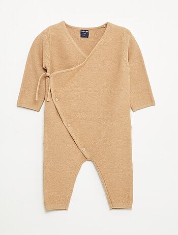 Tutina in maglia con apertura a portafoglio