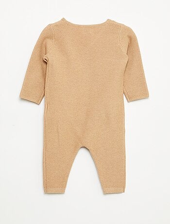 Tutina in maglia con apertura a portafoglio