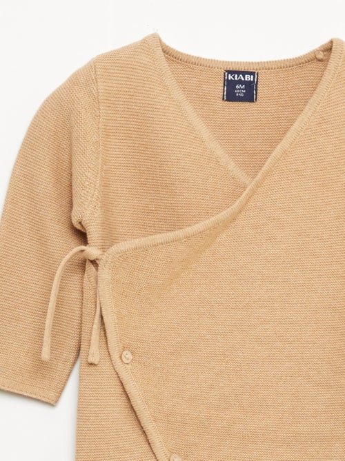 Tutina in maglia con apertura a portafoglio - Kiabi