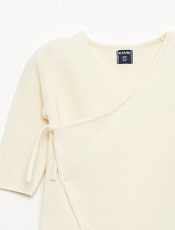 Tutina in maglia con apertura a portafoglio