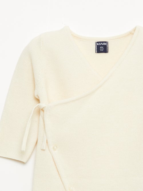 Tutina in maglia con apertura a portafoglio - Kiabi