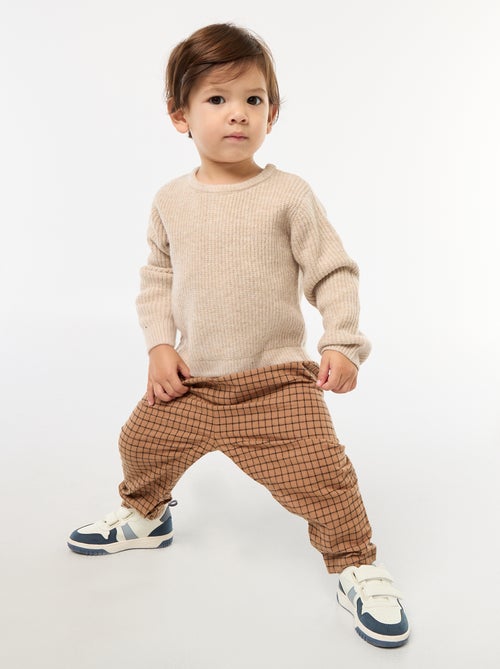 Tutina in maglia e flanella - Kiabi