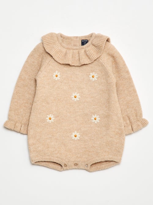 Tutina in maglia ricamata - Kiabi