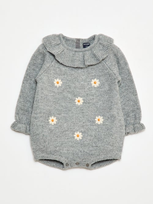 Tutina in maglia ricamata - Kiabi