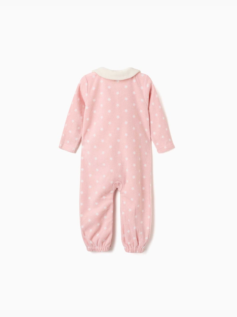 Tutina in pile con stelle Rosa chiaro - Kiabi