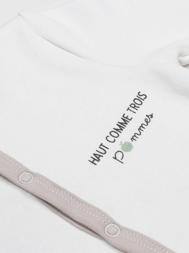Tutina in pile Piccolo come un bimbo Bianco - Kiabi