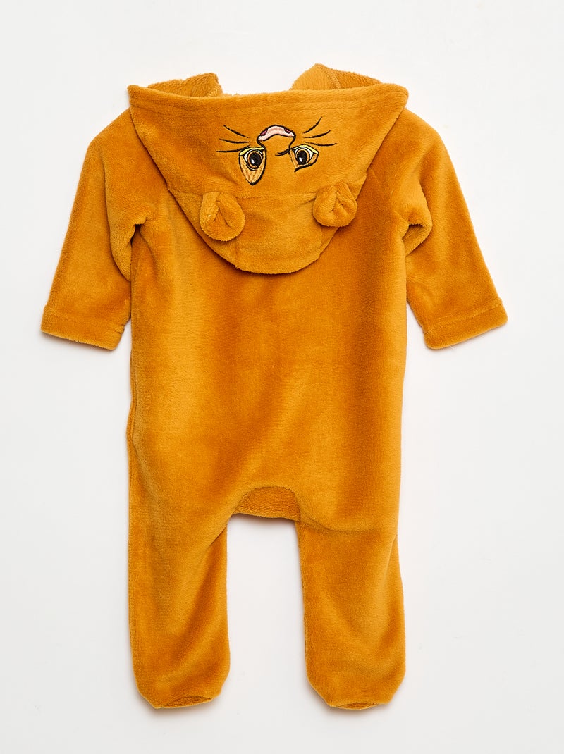 Tutina in pile 'Simba' 'Disney' con piedini Beige - Kiabi