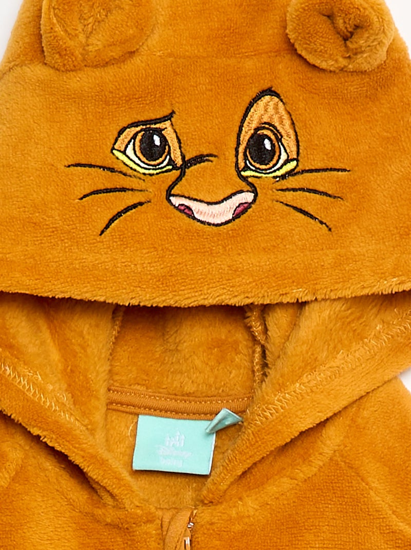 Tutina in pile 'Simba' 'Disney' con piedini Beige - Kiabi