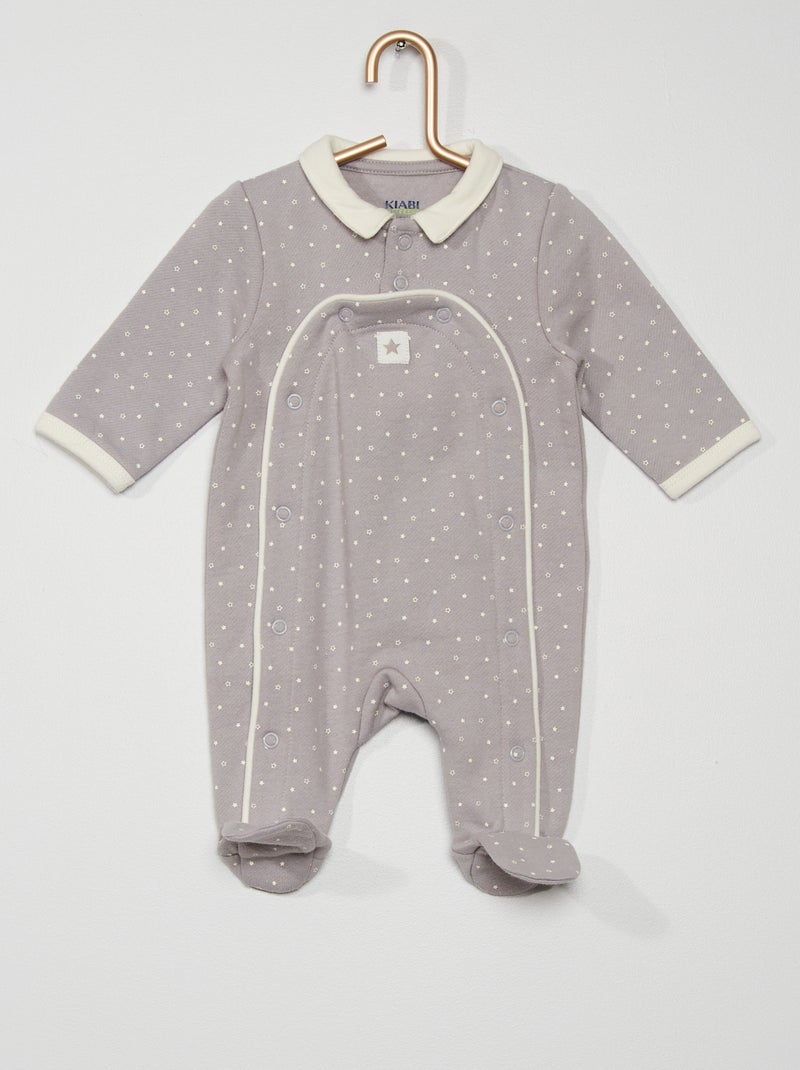 Tutina in tessuto felpato GRIGIO - Kiabi