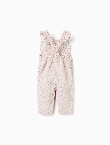 Tutina in velluto a coste con motivo floreale