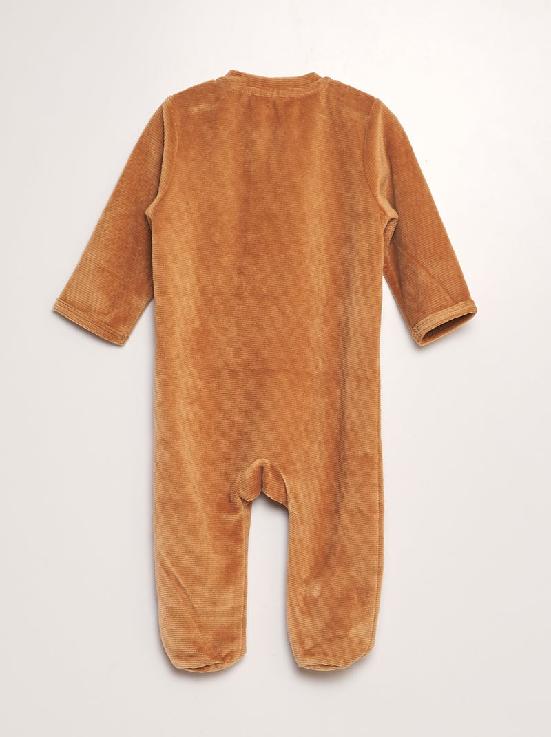 Tutina in velluto a coste MARRONE - Kiabi